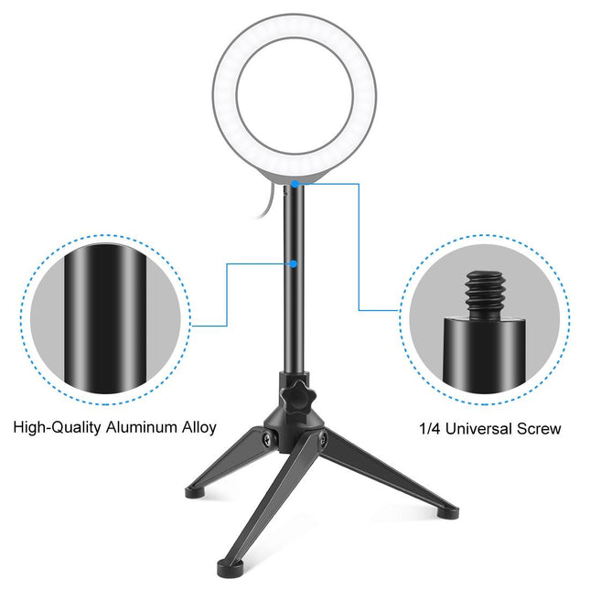 Adjustable Desktop Tripod Selfie Stick Holder - Compact