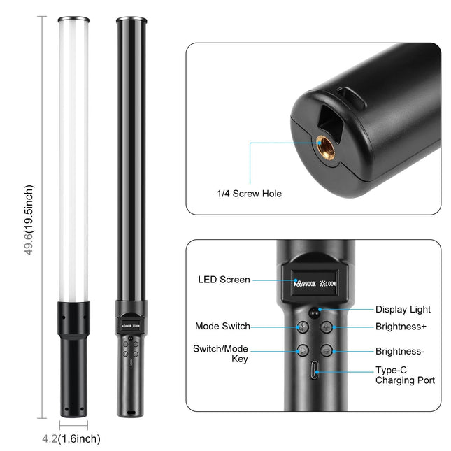Handheld Rgb Fill Light With 144 Leds