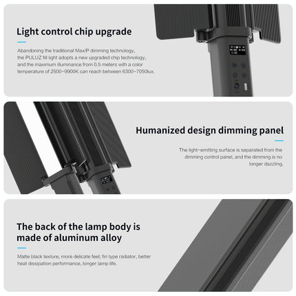Rgb Handheld Stick Light With 72 Leds And Barndoor