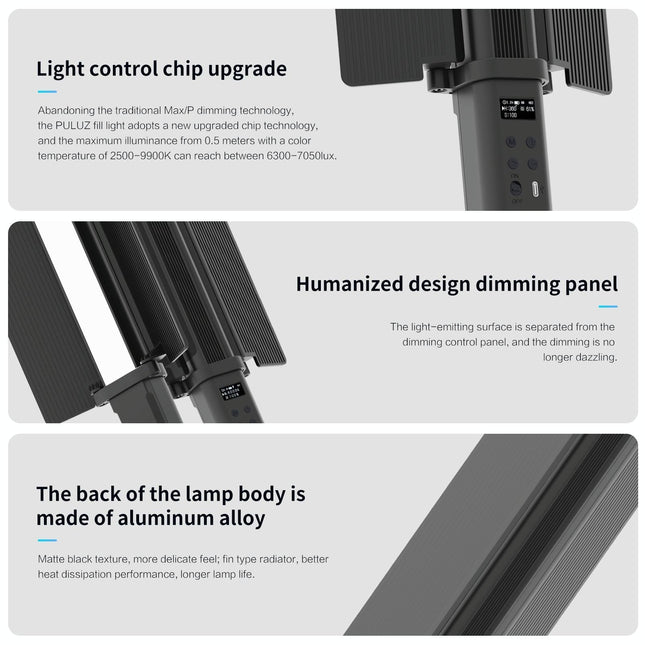 Rgb Handheld Stick Light With 72 Leds And Barndoor