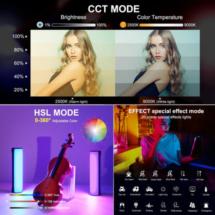 17Cm Handheld Rgb Magnetic Led Fill Light Stick - Full Colour