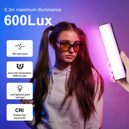 17Cm Handheld Rgb Magnetic Led Fill Light Stick - Full Colour