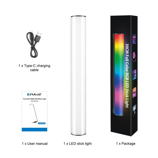 30Cm Handheld Rgb Magnetic Led Fill Light Stick - Full Colour