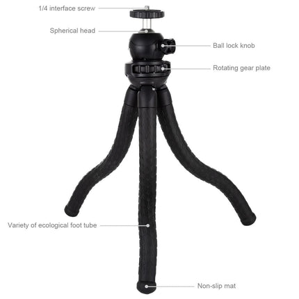 Flexible Mini Octopus Tripod With Ball Head For Slr Cameras Gopro And Cellphones - 30Cmx5Cm