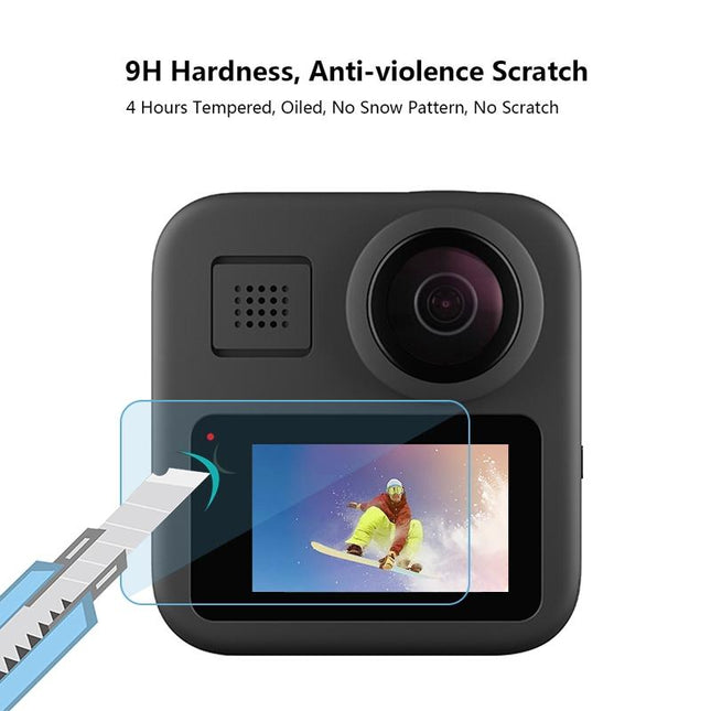 2-Pack Tempered Glass Screen Protectors For Gopro Max Lcd Display