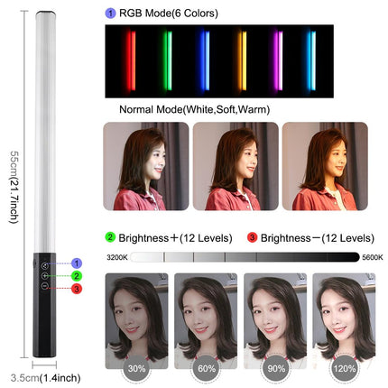 Adjustable Led Fill Light With Remote - Rgb Colour Handheld
