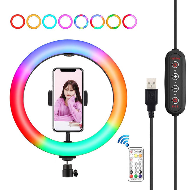 10.2 Curved Led Ring Light With Dual-Colour Temperature Remote And Tripod