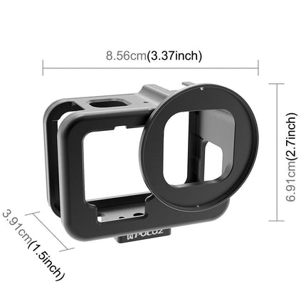 Aluminum Protective Cage For Gopro Hero With Uv Lens And Insurance Frame