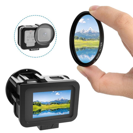 Aluminum Protective Cage For Gopro Hero With Uv Lens And Insurance Frame