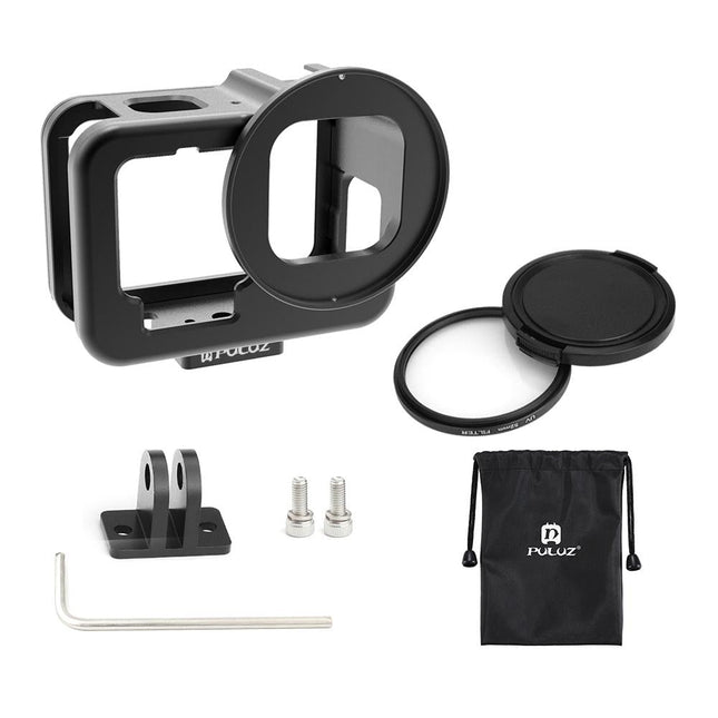 Aluminum Protective Cage For Gopro Hero With Uv Lens And Insurance Frame