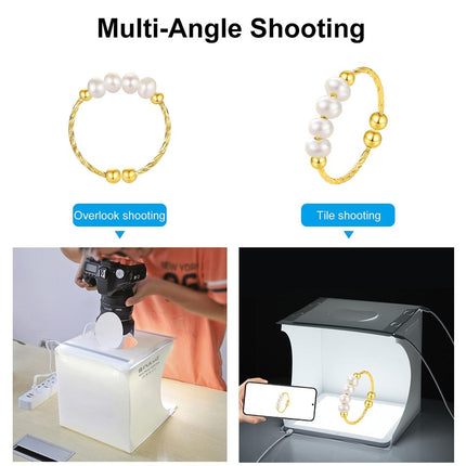 20X20Cm Mini Led Studio Light Panel & Shadowless Tent Box For Photography