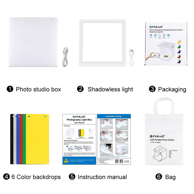 20X20Cm Mini Led Studio Light Panel & Shadowless Tent Box For Photography