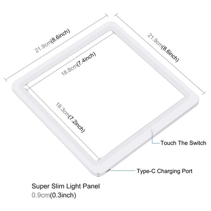 20X20Cm Mini Led Studio Light Panel & Shadowless Tent Box For Photography