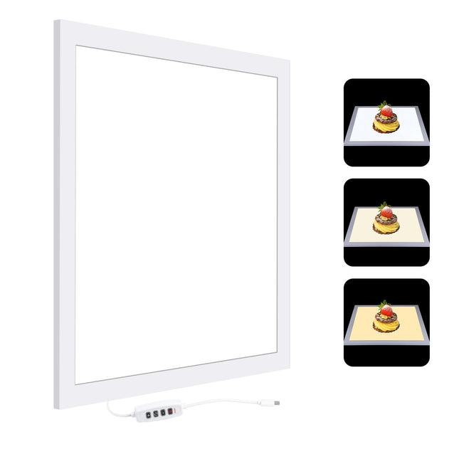 1000Lm Led Photography Light Panel With Switch - 38Cm Metal No Polar Dimming - 33.3Cm X 33.3Cm Effective Area