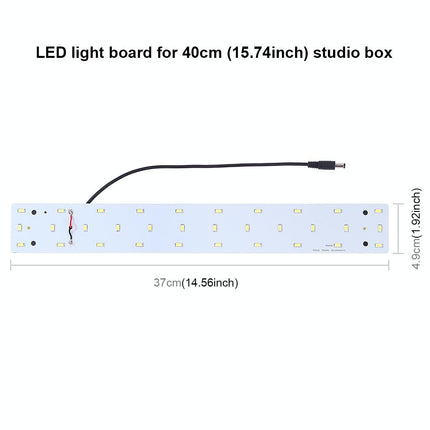 40Cm Studio Tent Light Panel - 15W 1200Lm 32 Smd 5730 5500K Aluminum Base