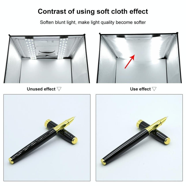 40Cm Studio Tent Light Panel - 15W 1200Lm 32 Smd 5730 5500K Aluminum Base
