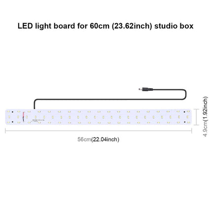 60Cm Studio Tent Light Panel - 30W 1690Lm 60 Leds Smd 5730 - 5500K Aluminum Base