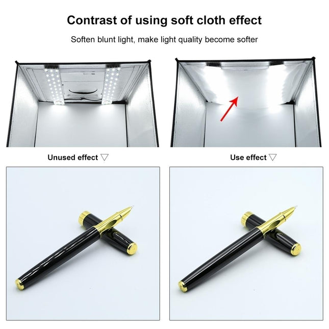60Cm Studio Tent Light Panel - 30W 1690Lm 60 Leds Smd 5730 - 5500K Aluminum Base