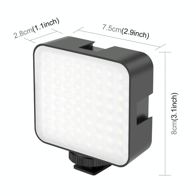 5W 64Led Fill Light For Camera / Camcorder - Black