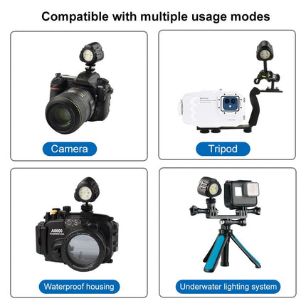 1000Lm Diving Light For Gopro Hero - 40M Underwater Photography Fill Light