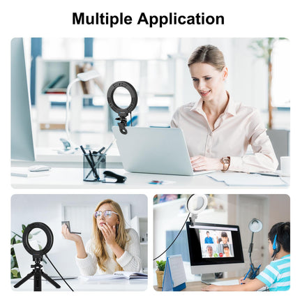 Usb Ring Selfie Light With Dual Colour Temperature And 3 Modes - 4.7 Inch