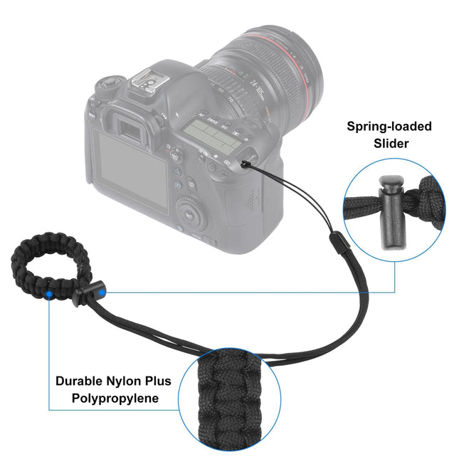 Adjustable Anti-Lost Camera Wrist Strap - Braided Sport