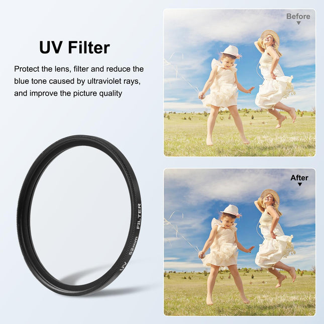 52Mm Cpl Uv Lens Filter + Adapter Ring For Gopro Hero12