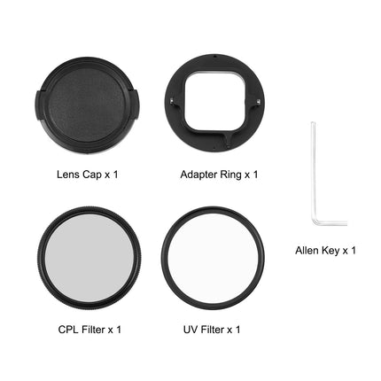 52Mm Cpl Uv Lens Filter + Adapter Ring For Gopro Hero12