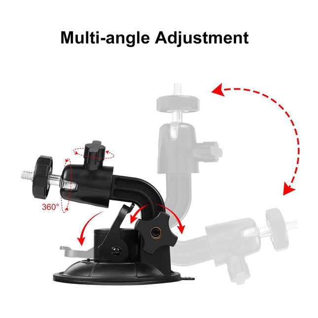 Universal Car Phone Mount With Suction Cup And Tripod Adapter
