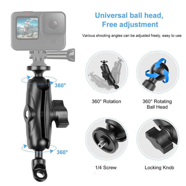 Universal Motorcycle Camera Mount For Gopro And Action Cams