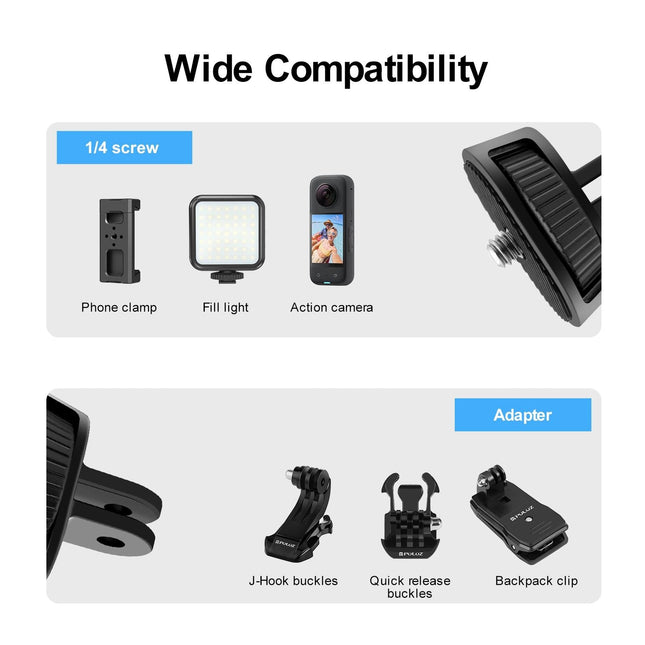 Adjustable Action Camera Tripod Adapter - 1 / 4 Screw