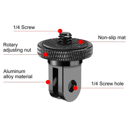 Metal Tripod Mount For Action Cameras - 1 / 4 Screw