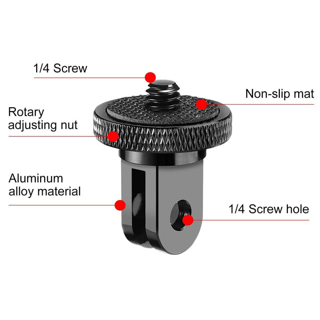 Metal Tripod Mount For Action Cameras - 1 / 4 Screw