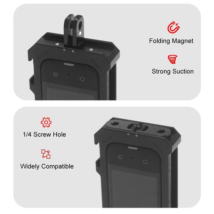 Metal Protective Cage For Insta360 X3 With Cold Shoe And Tripod Adapter