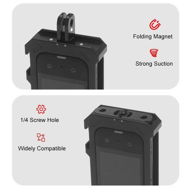 Metal Protective Cage For Insta360 X3 With Cold Shoe And Tripod Adapter