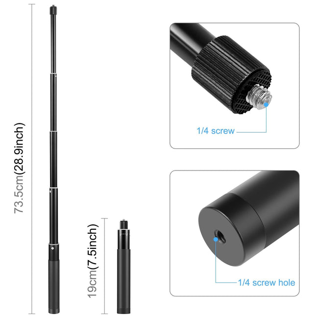 70Cm Selfie Stick With Invisible Adapter For Insta360 One X2 / X3