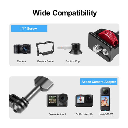 Versatile Aluminum Magic Arm Mount - Black