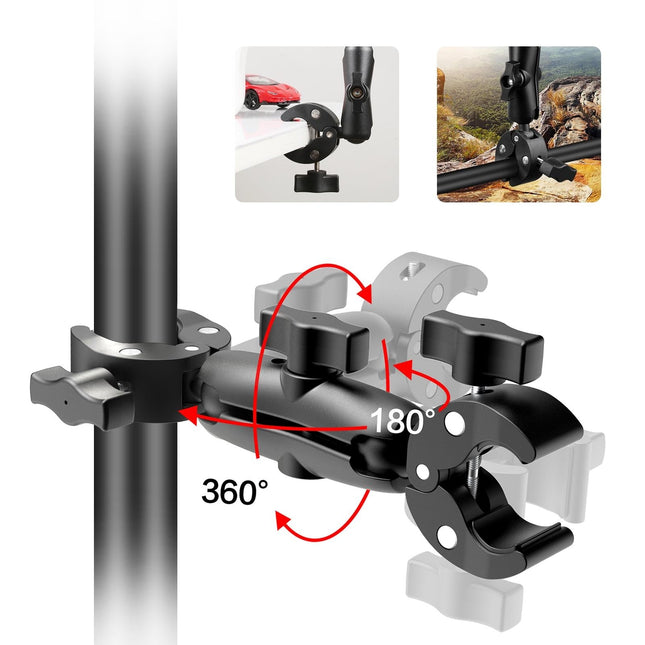 Dualheads Crab Clamp Handlebar Mount For Action Cameras