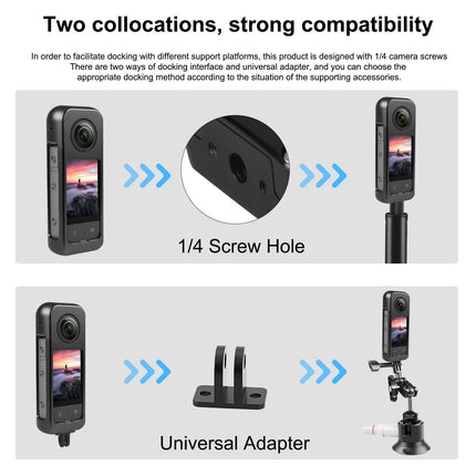 Metal Protective Cage For Insta360 X3 With Silicone Lens Cover