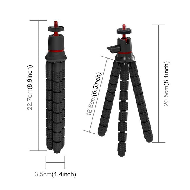 Flexible Mini Octopus Tripod With Remote For Slr Gopro Cellphone