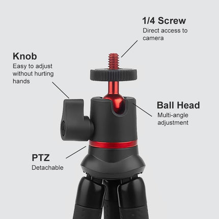 Flexible Mini Octopus Tripod With Remote For Slr Gopro Cellphone