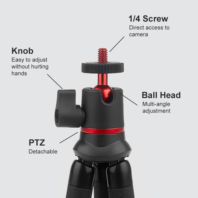 Flexible Mini Octopus Tripod With Remote For Slr Gopro Cellphone