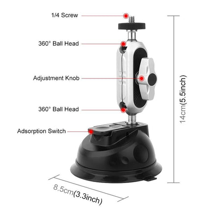 Universal Car Phone Mount With Suction Cup Arm