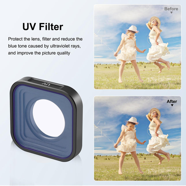 Gopro Action Camera Lens Filter - Compatible With Hero12 / 11 / 10 / 9