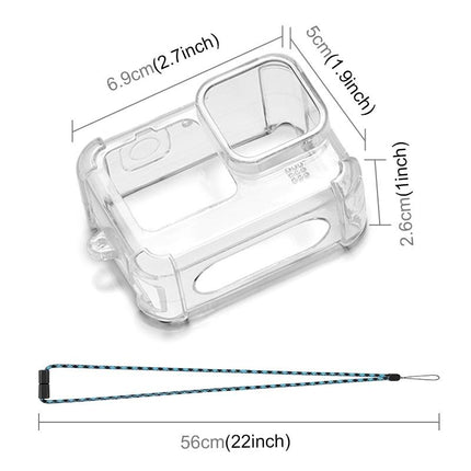Tpu Case With Lens Cap And Neck Strap For Gopro Hero 9 / 10 / 11 / 12