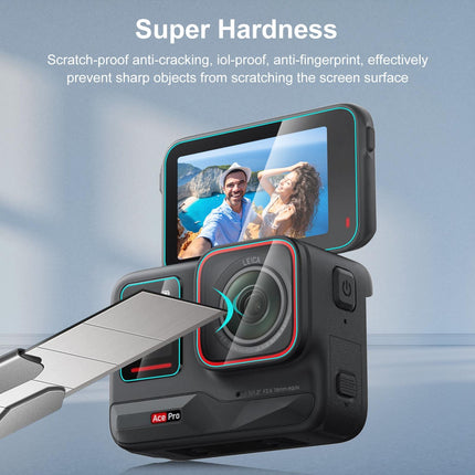 Tempered Glass Film For Rear And Front Screen - 3 In 1