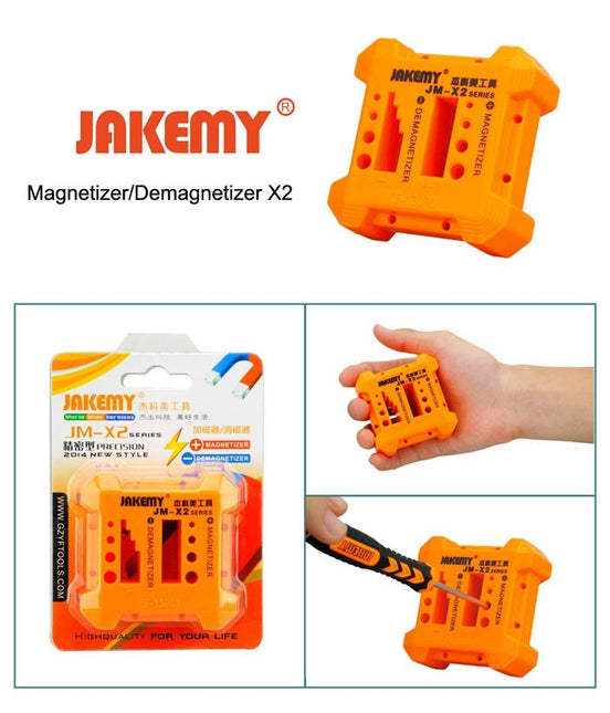 Medium-Sized Jakemy Magnetizer / Demagnetizer With Screwdriver Holes