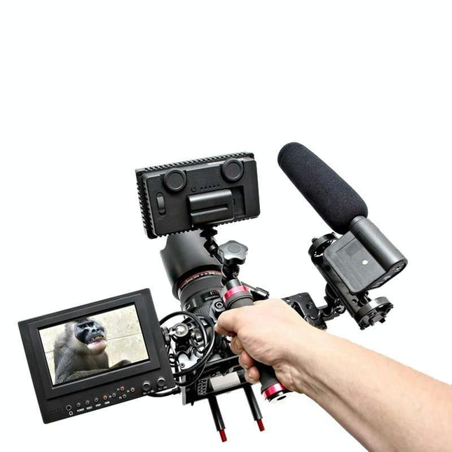 Camera Cage Handle Kit For Slr Camera - Black & Red