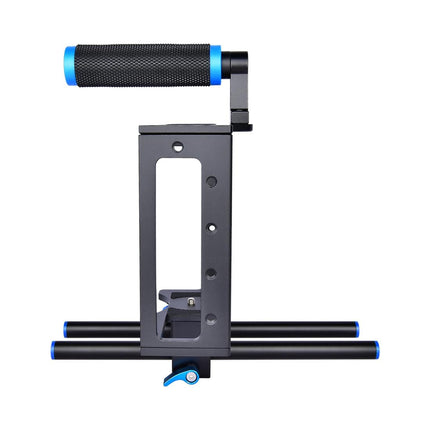 Protective Dslr Camera Cage With Stabilizer And Top Handle - Black