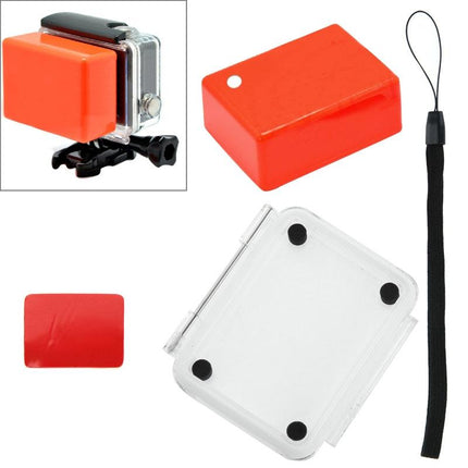 Waterproof Floaty Sponge Case With Adhesive Sticker And Lanyard For Sj4000 / Sj5000 / Sj6000 - Backdoor Cover